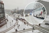 Atak zimy w Świętokrzyskiem. Śnieżyca i trudne warunki na drogach