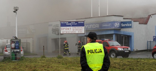 Pożar lakierni i warsztatu samochodowego na Gdańskiej.