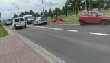 Wypadek w Wadowicach. Na ul. Piłsudskiego w ciągu drogi krajowej 52 samochód osobowy potrącił pieszego na pasach
