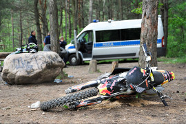 Wypadek motocyklisty - Kleosin