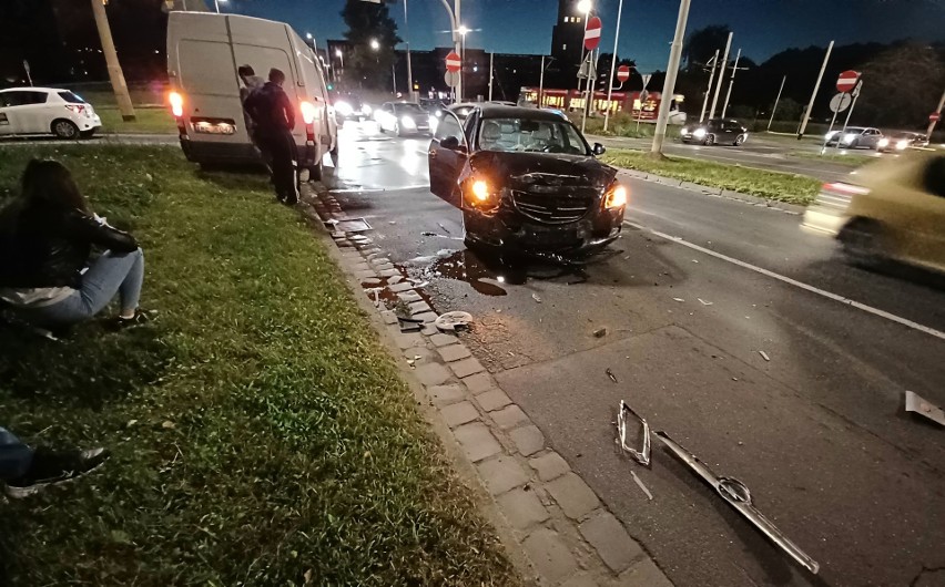 Wypadek na pl. Społecznym we Wrocławiu 30.09.2021