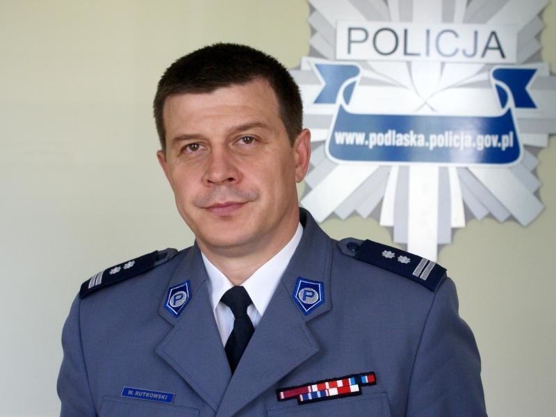 Mł. insp. Wojciech Rutkowski, były już zastępca komendanta...