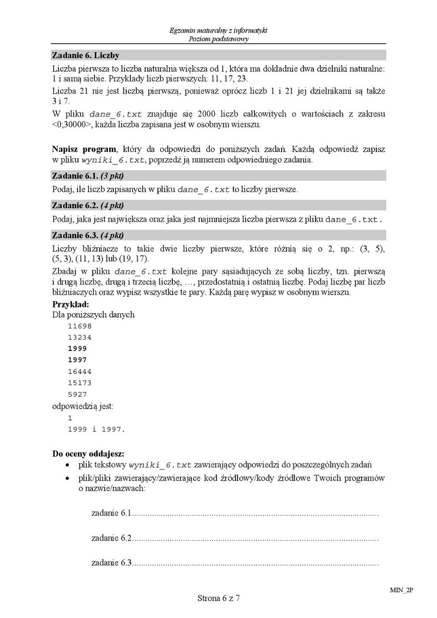 Stara matura 2016: INFORMATYKA podstawowa [ARKUSZ CKE,...