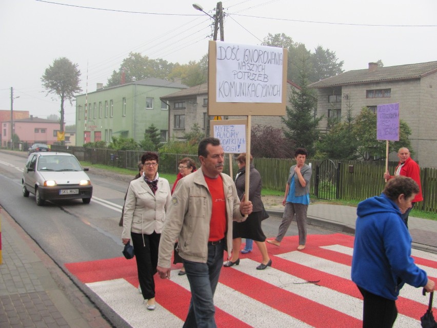 Blokada drogi w Rększowicach