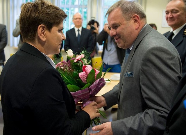 Marek Szafraniec z Beatą Szydło