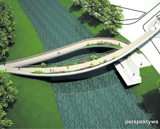 Wstępna koncepcja mostu nad Olzą
