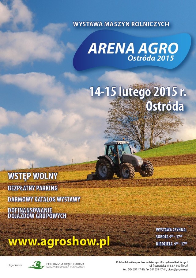 Arena Agro Ostróda 2015 - zapowiedź targówPlakat promujący wydarzenie