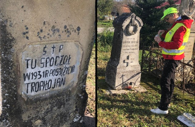 Znicze na polskich grobach na cmentarzu w przygranicznych Niżankowicach w Ukrainie.