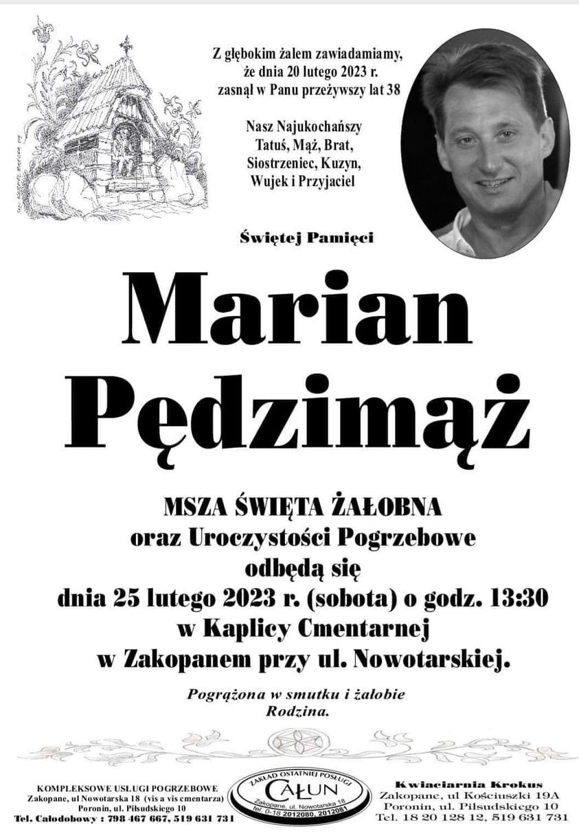 Nie żyje młody zakopiański milioner Marian Pędzimąż. Miał zaledwie 38 lat
