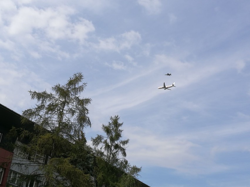 Nad Katowicami przeciały helikoptery i samoloty