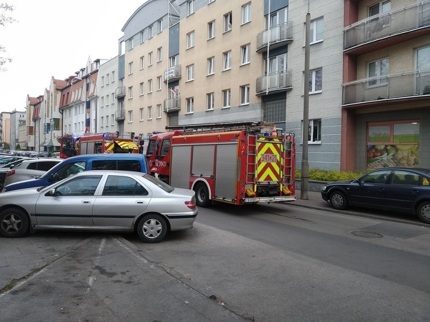 Pożar w bloku przy ul. Krasińskiego w Toruniu