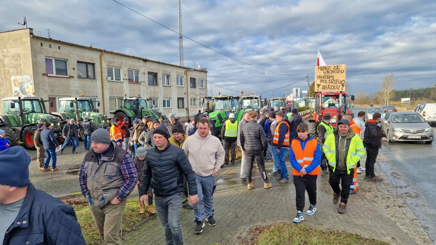 Protest rolników w Strzelcach Opolskich.