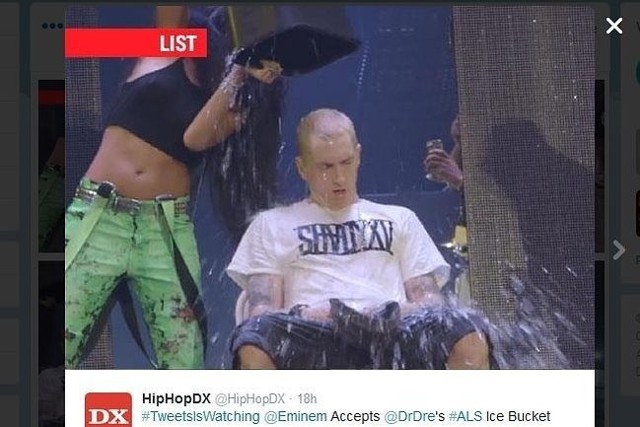 Rihanna wylała lodowatą wodę na Eminema (fot. screen z Twitter.com)