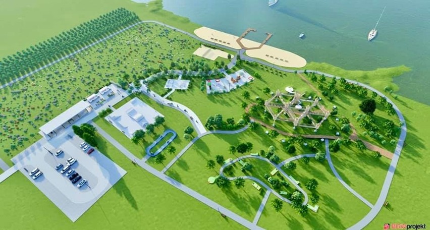 Nowy park znajdzie się nad jeziorem Zamecko, w okolicach...