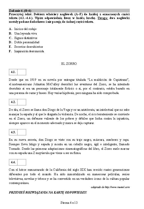 Próbna matura 2015 z CKE: Język hiszpański, poziom podstawowy [ARKUSZE, ODPOWIEDZI]