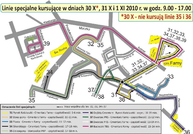 Białostocka Komunikacja Miejska zorganizowała dziewięć linii specjalnych