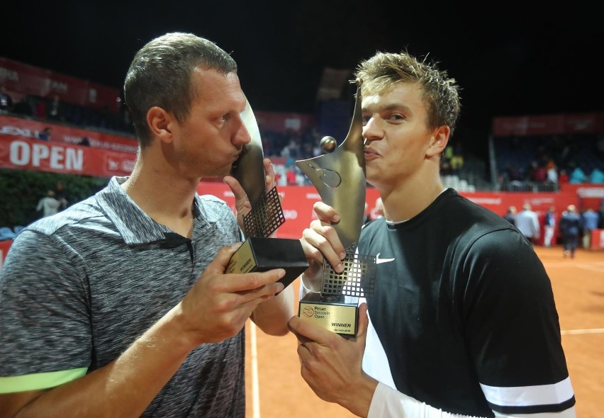 Filip Polasek i Karol Drzewiecki podczas Pekao Szczecin Open...