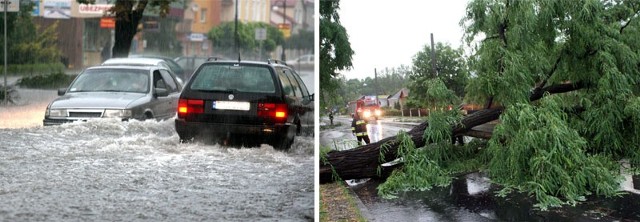 Potężna burza połączona z oberwaniem chmury przechodziła zobaczyć można było ogrom zniszczeń poczynionych przez nieokiełznany żywioł.