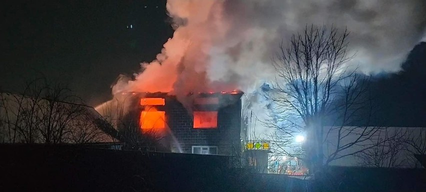 Tragiczny pożar domu koło Olkusza (06.02.2023)