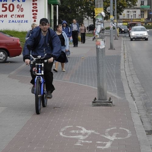 Droga dla rowerów przy ul. Wolności.