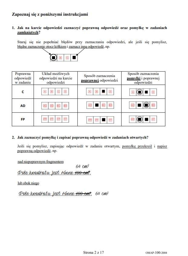 Egzamin ósmoklasisty 2020 - matematyka. Odpowiedzi i arkusze CKE