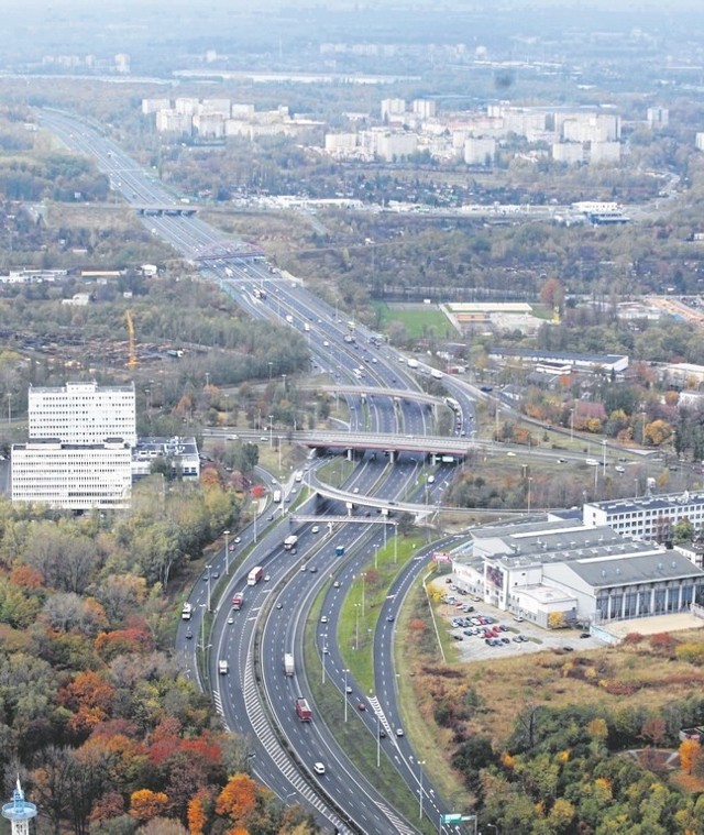 W planach jest między innymi budowa nowych dróg zbiorczych przy autostradzie A4. Na zdjęciu: węzeł Mikołowska