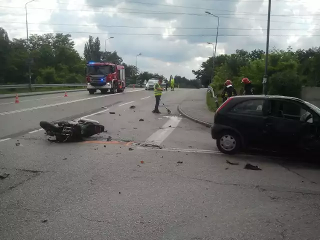 Wypadek motocyklisty Ruda Ślaska