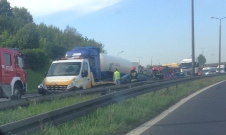 Wypadek w Sosnowcu na DK 94. Trasa jest zablokowana