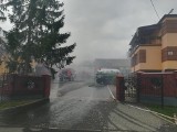 Ewakuowano 200 świń. Pożar budynku gospodarczego w Szynwałdzie pod Grudziądzem  [zdjęcia]