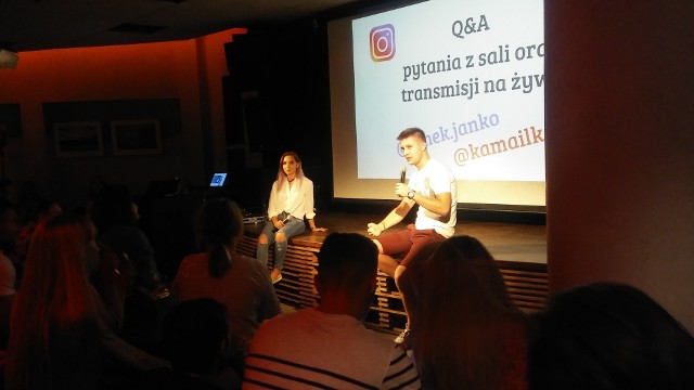 Kamila „kamailkax” Radzajewska i Janek Jankowski wprowadzali w tajniki Instagrama podczas spotkania "Jak ogarnąć Instagram"