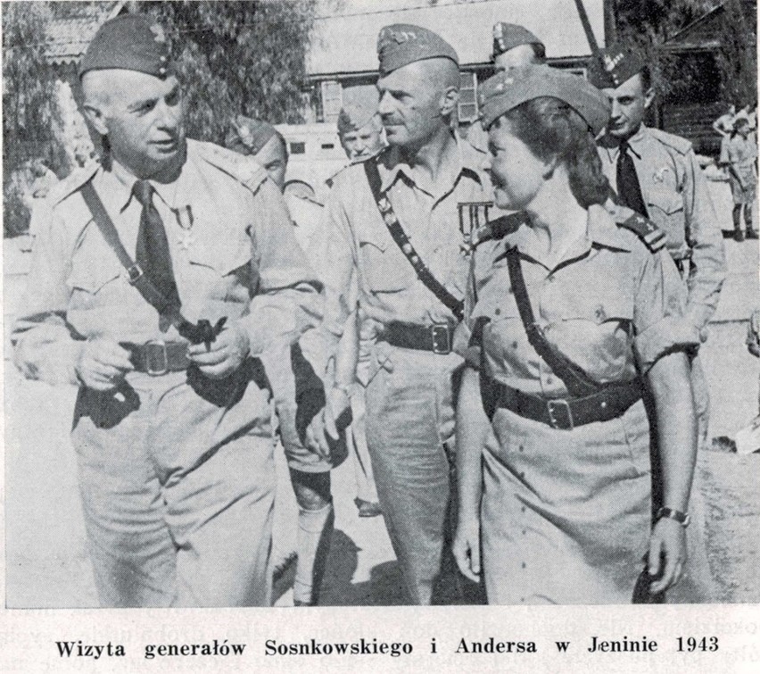 Od lewej: gen. Kazimierz Sosnkowski, gen. Władysław Anders i...
