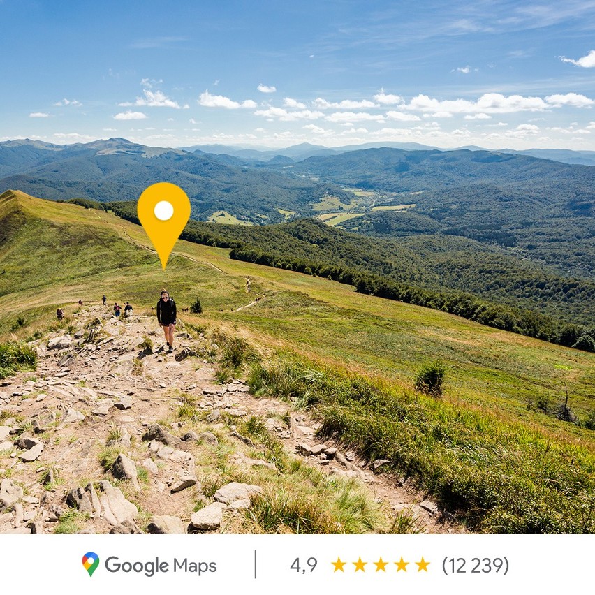 Złota Pinezka Map Google dla Bieszczadzkiego Parku Narodowego