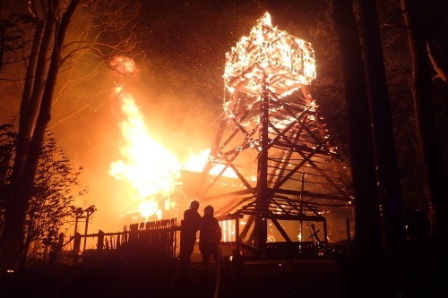 Pożar kościoła w Gutach, pod Trzyńcem na Zaolziu