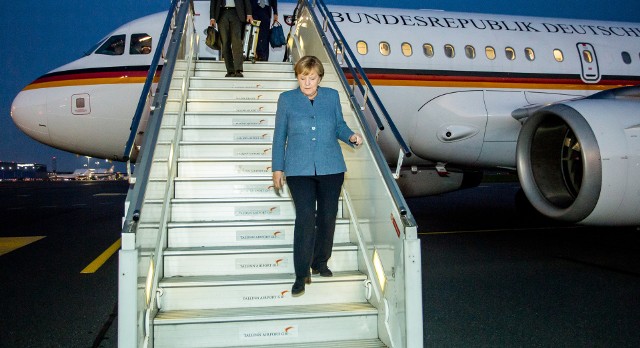 Niemiecki samolot rządowy z kanclerz Angelą Merkel wylądował dziś na lotnisku w Pyrzowicach (zdjęcie ilustracyjne)
