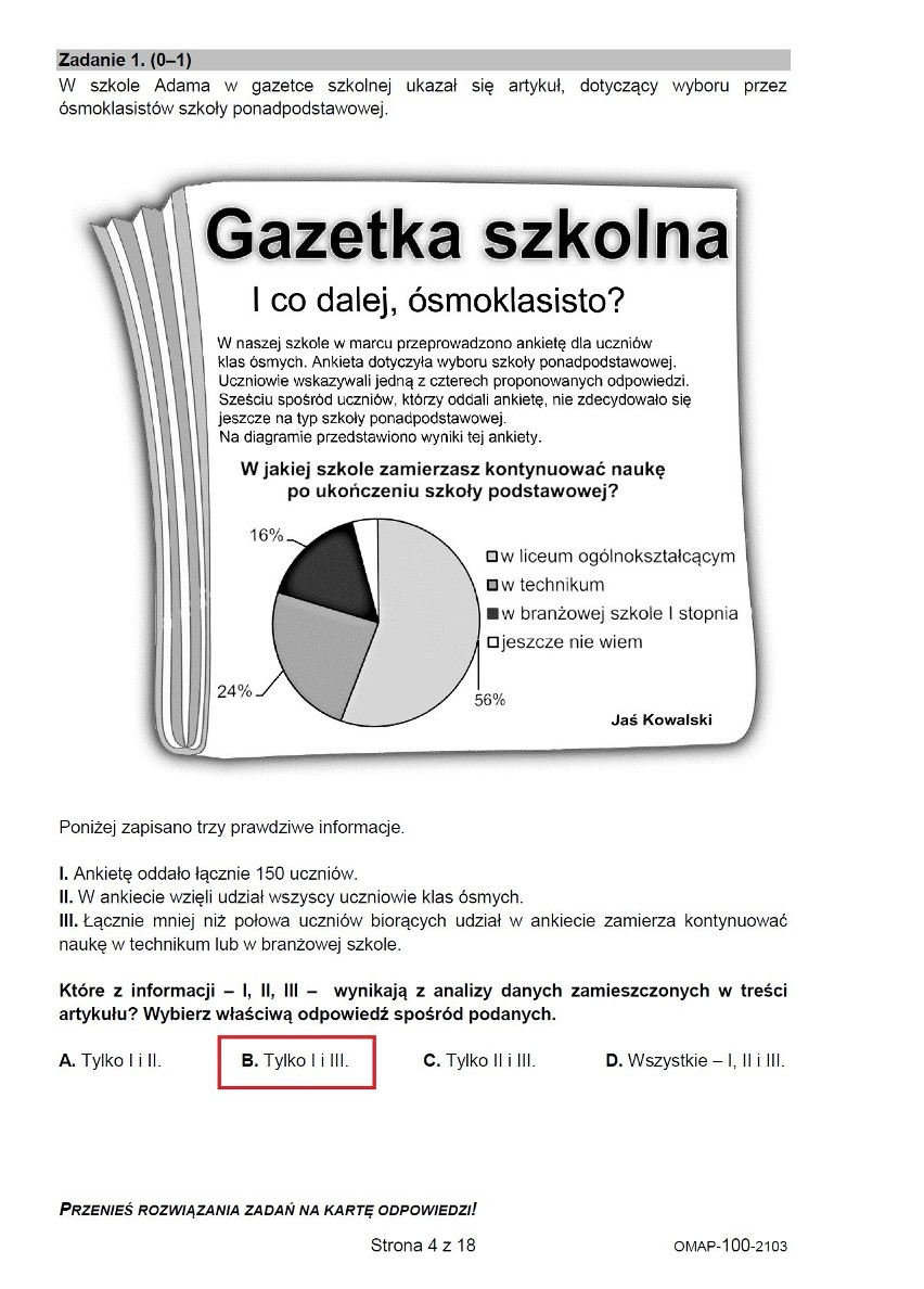 Próbny egzamin ósmoklasisty z matematyki 2021. Uczniowie mówią, że był łatwy, nauczyciele - że wymagał kreatywności! Opinie i komentarze