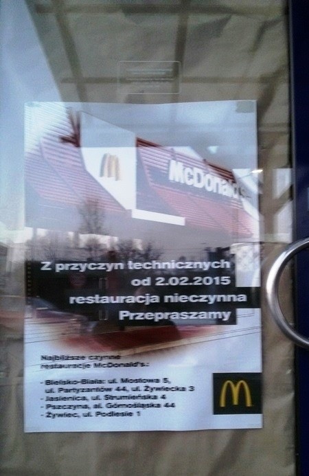 To koniec McDonald's w Czechowicach-Dziedzicach! [ZDJĘCIA]