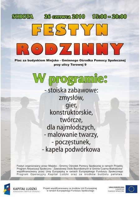 Festyn rodzinny ogranizuje MGOPS w Czarnej Białostockiej