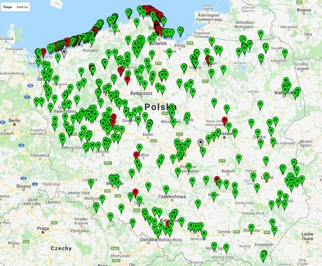 Sinice w Bałtyki 2018 - Mapa online. Lista kąpielisk zamkniętych i otwartych