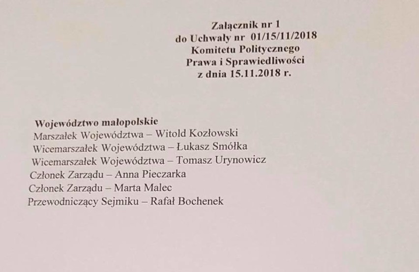 Witold Kozłowski już oficjalnie kandydatem na marszałka Małopolski