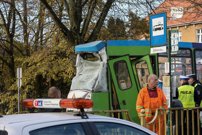 Wypadek tramwajów w Szczecinie przy ul. Żołnierskiej
