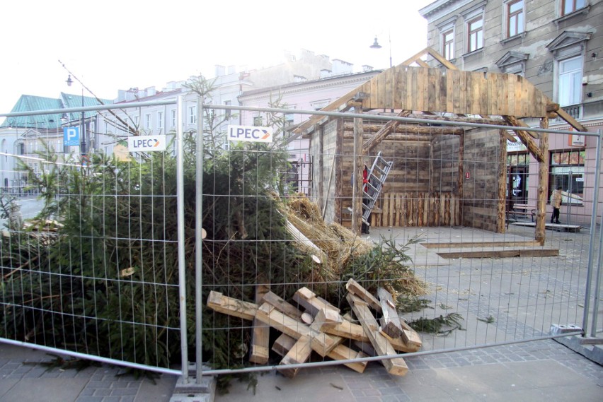 Szopka i świąteczne iluminacje zniknęły z centrum Lublina
