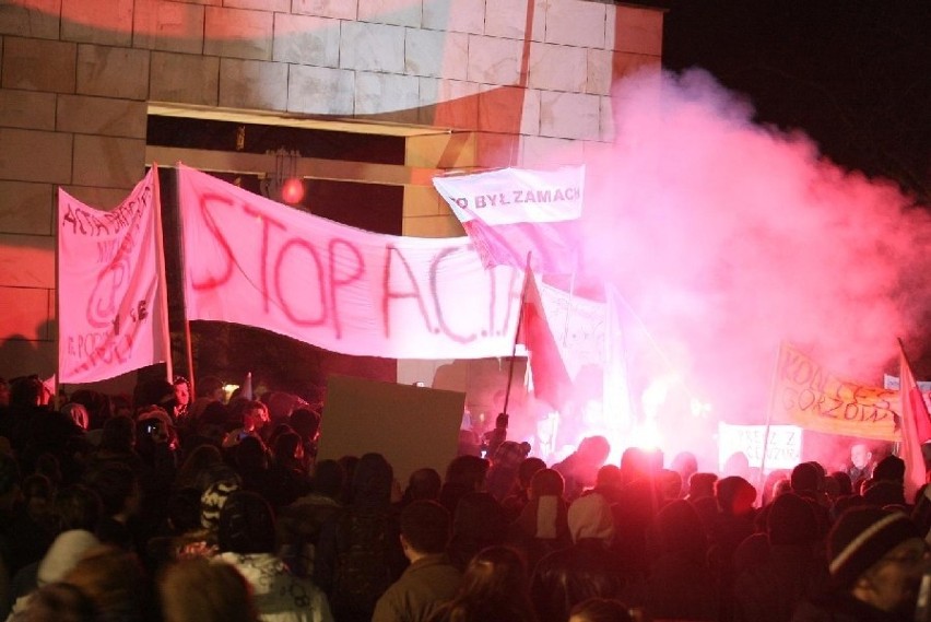 Gorzów. Protest przeciw umowie ACTA