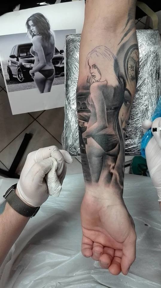 Tatuaże wykonane w studiu tatuażu artystycznego Lucky Tattoo...