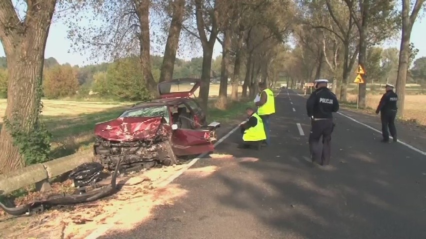 Wypadek w Złotoryi. Zderzenie czołowe. 9 osób rannych (ZDJĘCIA, FILM)