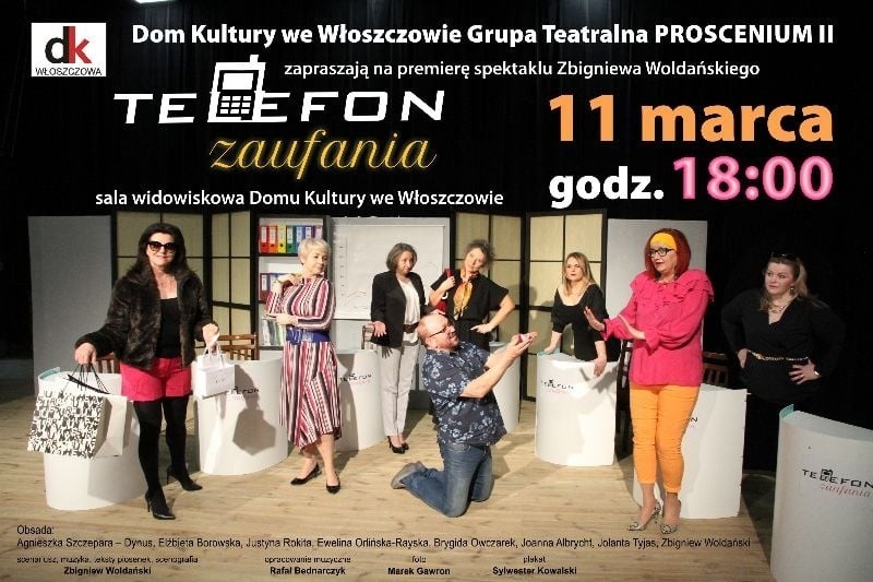 "Telefon zaufania" - premiera spektaklu włoszczowskiej Grupy Teatralnej Proscenium II