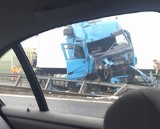 Gmina Belsk Duży. Wypadek na S7 w Zaborowie. Zderzyły się dwie ciężarówki