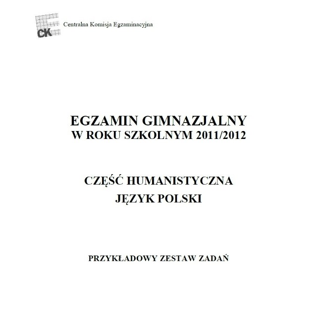 Egzamin gimnazjalny 2015. Część humanistyczna. Przykładowe pytania