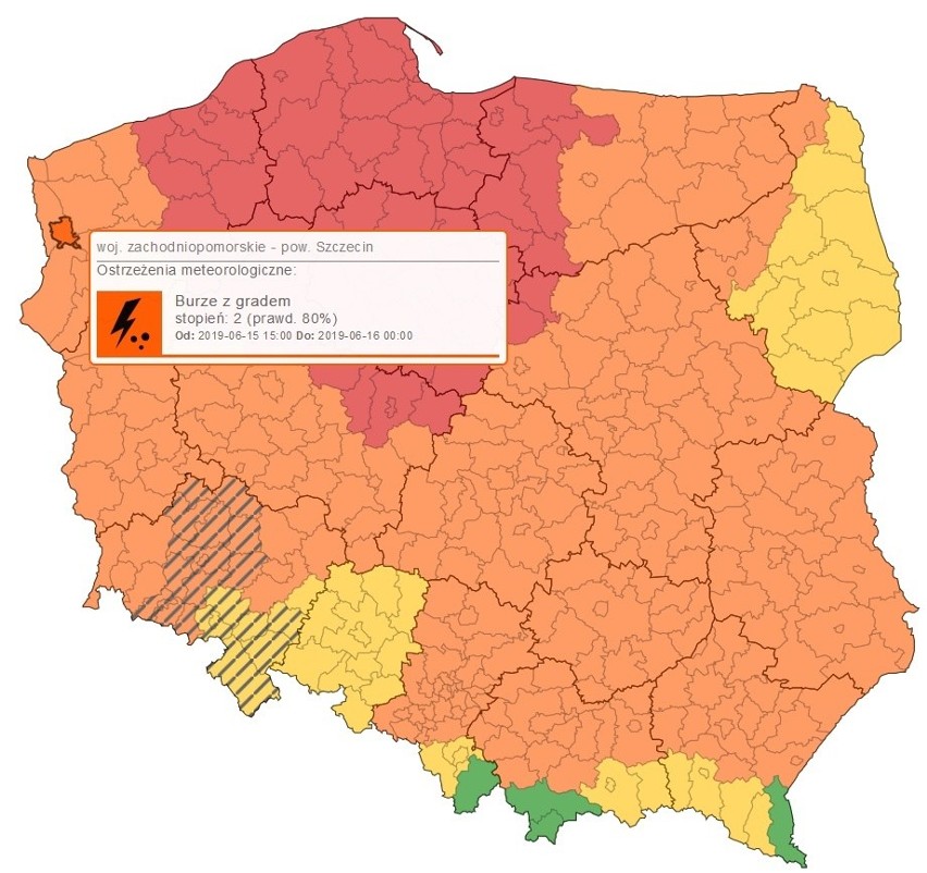 Uwaga! Burze w Szczecinie i woj. zachodniopomorskim. Ostrzeżenie IMGW