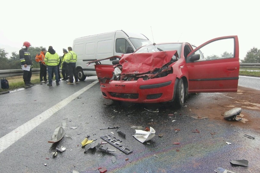 Wypadek na autostradzie A4 - 26.09.2013