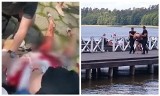 Zabójstwo w Augustowie. Nożownik zabił kobietę na promenadzie i poszedł popływać. Mamy nagranie ze zdarzenia (wideo)